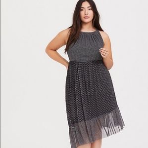 Black Diamond Mesh Asymmetrical Torrid Dress